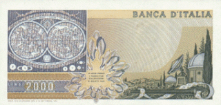 Banconota lira italiana, personaggi illustri. Galileo Galilei